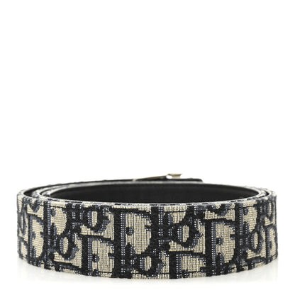 Christian Dior Oblique 35mm Reversible Belt Blue 2 of 5