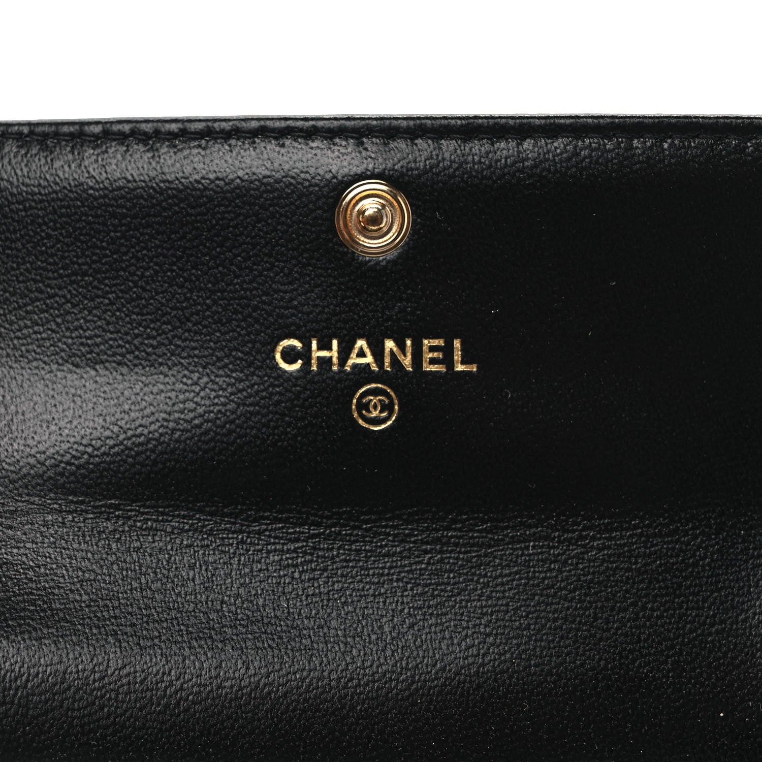 Chanel Lambskin Quilted Flap Card Holder Wallet Black 6 of 7