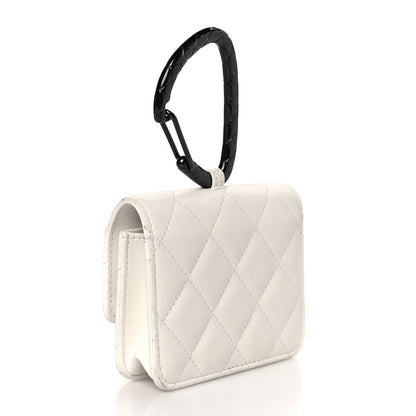 Chanel Lambskin Quilted CC Hook Card Holder White 2 of 5