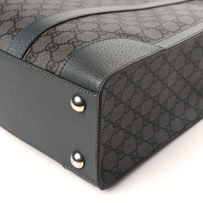 Gucci GG Supreme Monogram Textured Dollar Calfskin Medium Ophidia Tote Grey Black Graphite Grey 8 of 8