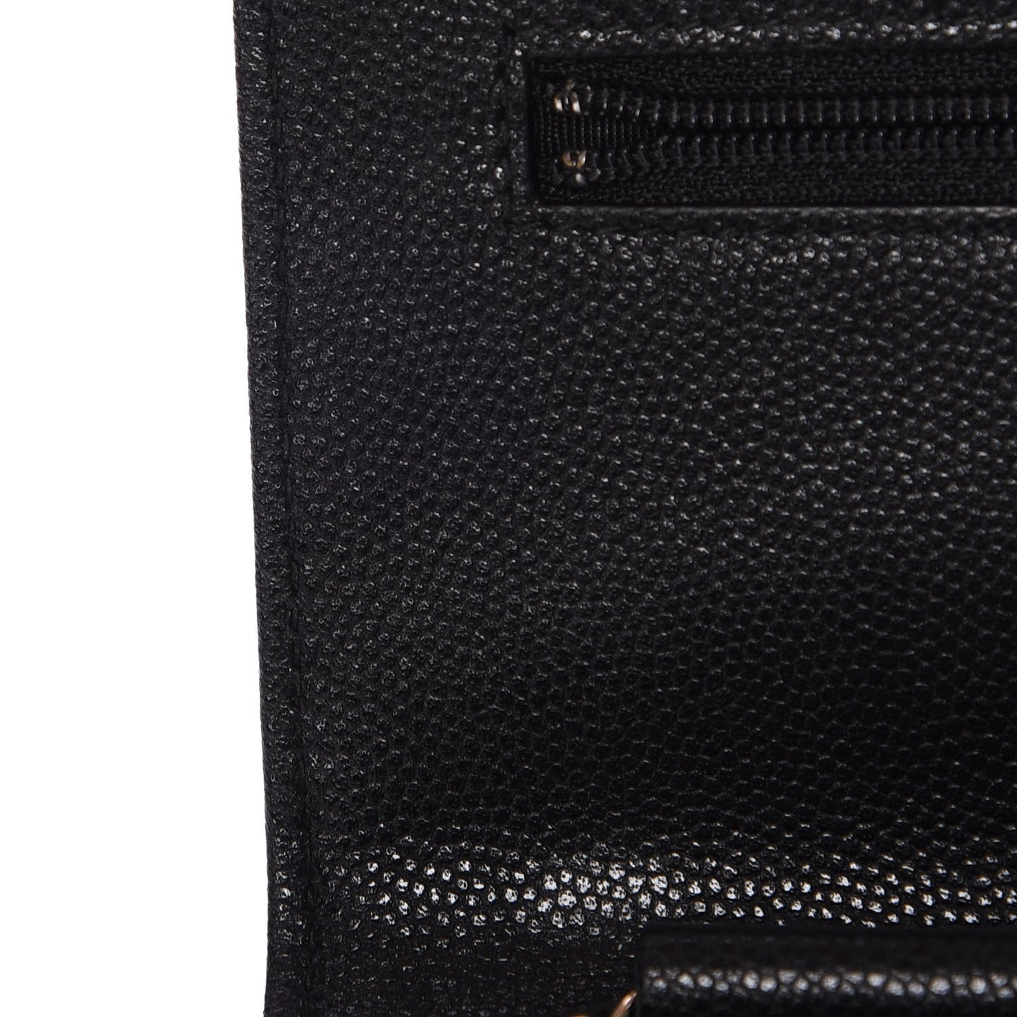 Caviar Quilted Golden Class Wallet On Chain WOC Black
