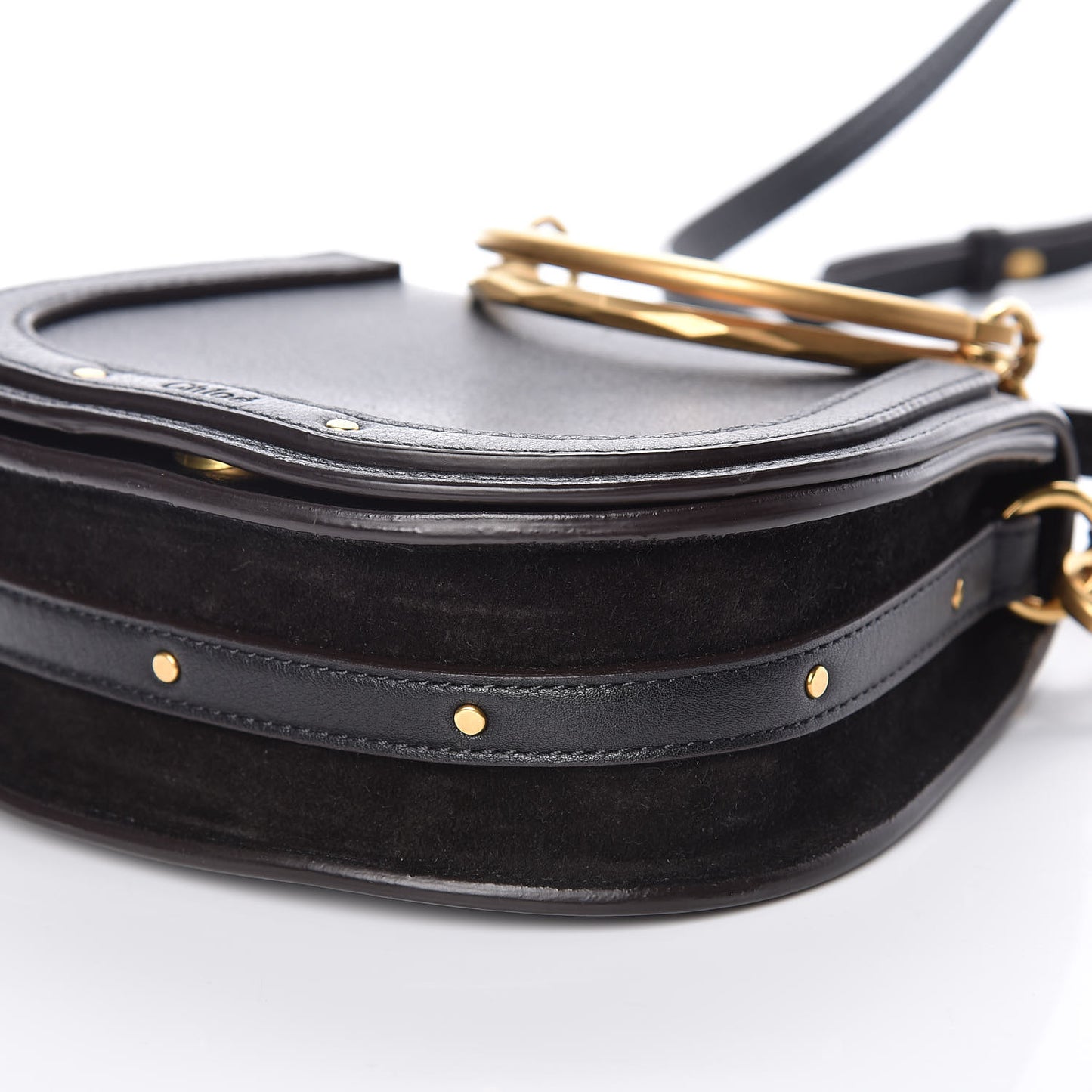 Calfskin Small Nile Bracelet Bag Black