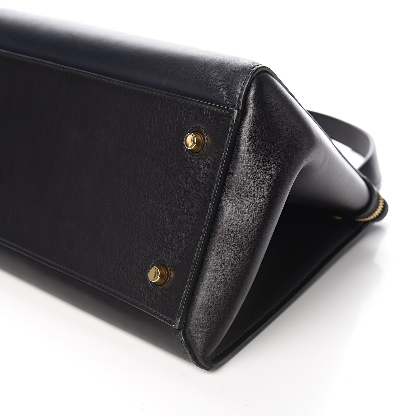 Supple Calfskin Medium Edge Shoulder Bag Black