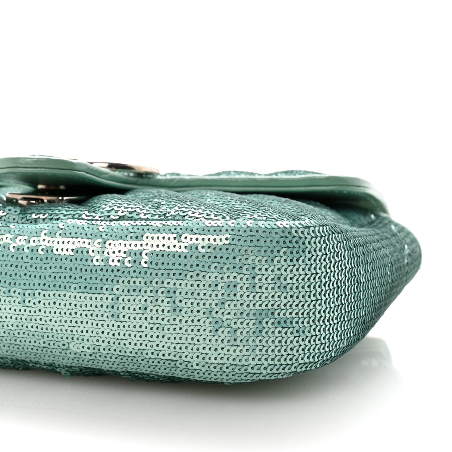 Gucci Sequin Matelasse Small GG Marmont Shoulder Bag Water Green Verde Chiaro Light Water Green 10 of 10