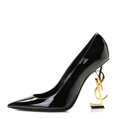Saint Laurent Patent Opyum 110 Pumps 38.5 Black Gold 1 of 11
