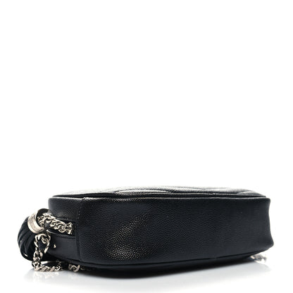 Saint Laurent Grain De Poudre Matelasse Monogram Mini Lou Camera Bag Black 4 of 10