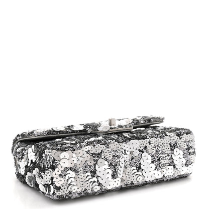 Chanel Sequin Mini Rectangular Flap Silver 4 of 10