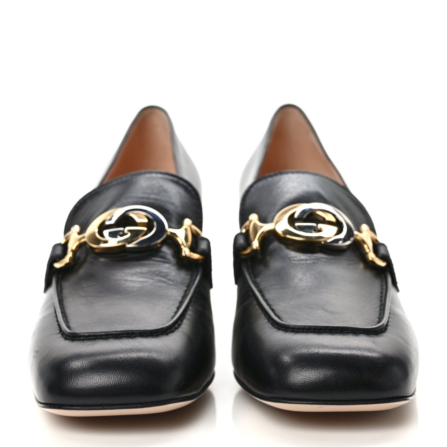 Malaga Kid Zumi Mid Heel Loafers 39.5 Black