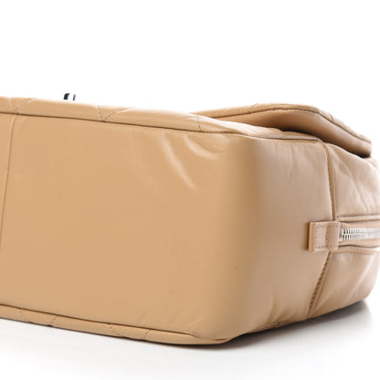 Chanel Aged Calfskin Quilted Small Express Bowling Bag Beige 7 of 11