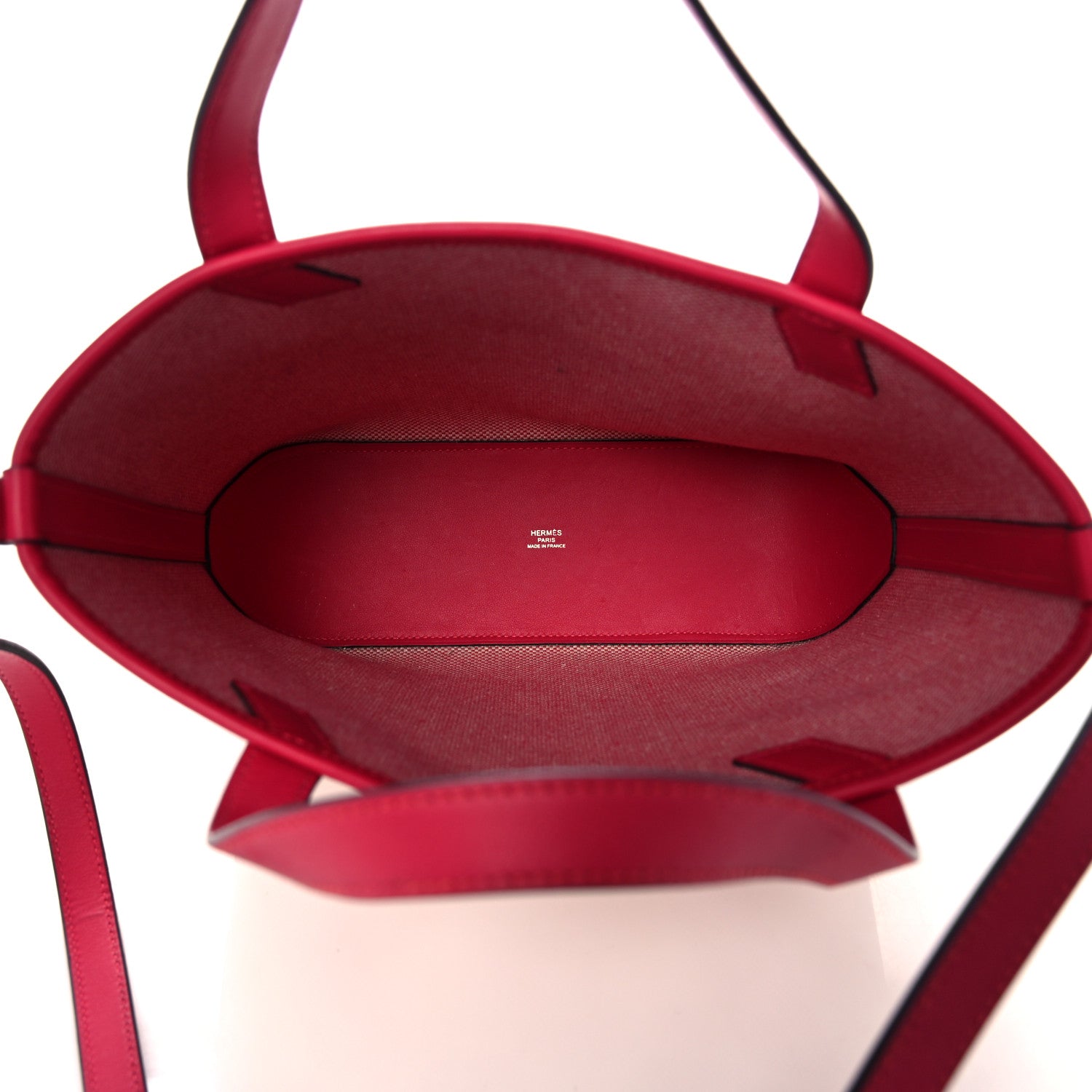 Hermes Swift Toile H Cabas H En Biais 27 Ecru Framboise 5 of 10