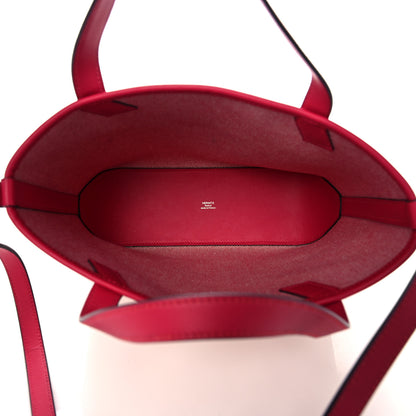 Hermes Swift Toile H Cabas H En Biais 27 Ecru Framboise 5 of 10