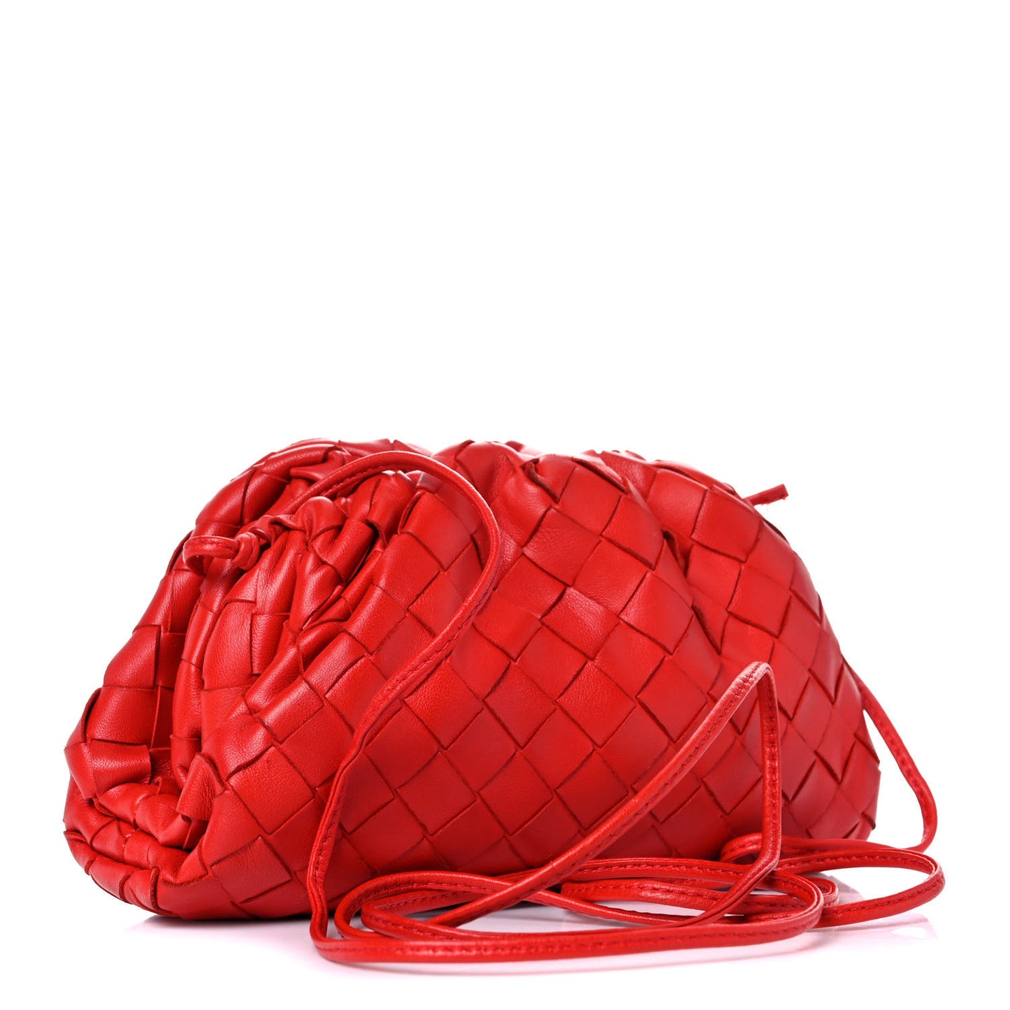 Nappa Intrecciato The Mini Pouch Bright Red