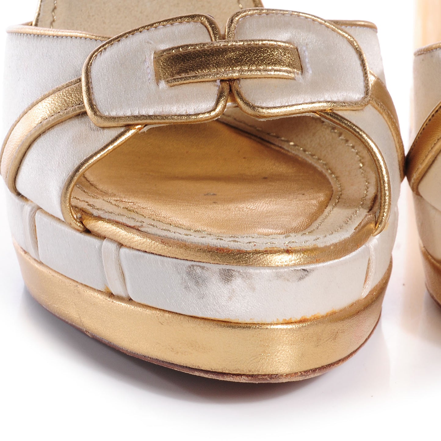 Mother of Pearl Wedge Sandals 40