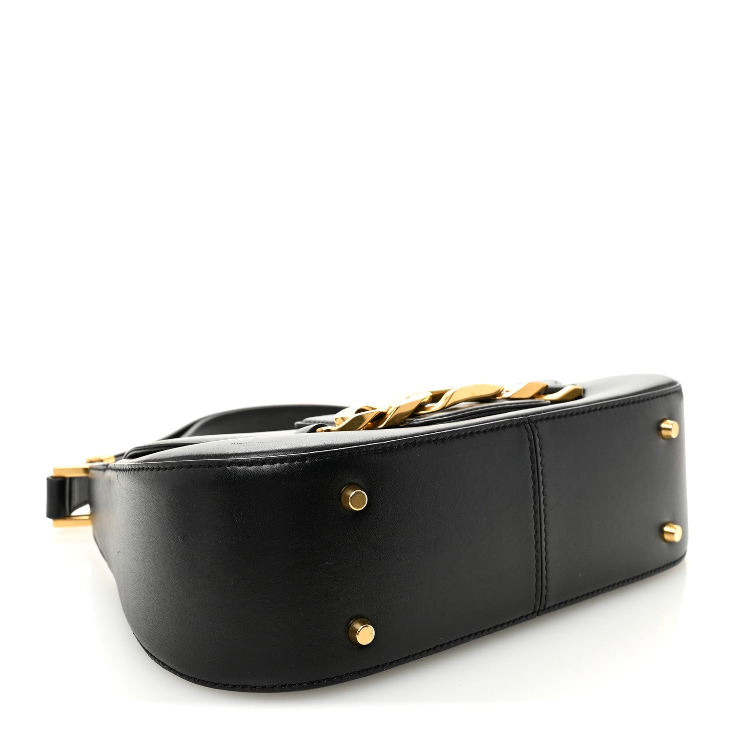 Valentino Garavani Smooth Calfskin Vlogo Chain Shoulder Bag Black
