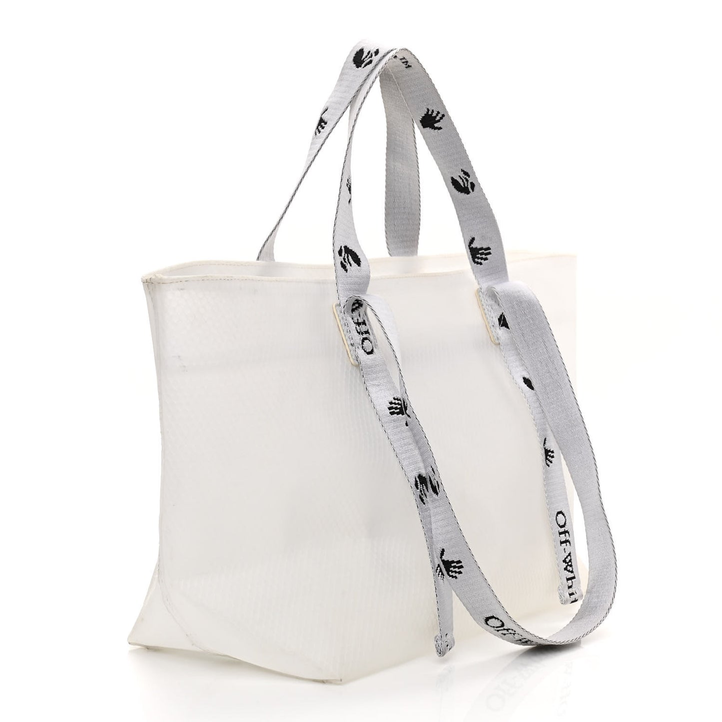 Nylon Sculpture Tote Bag White