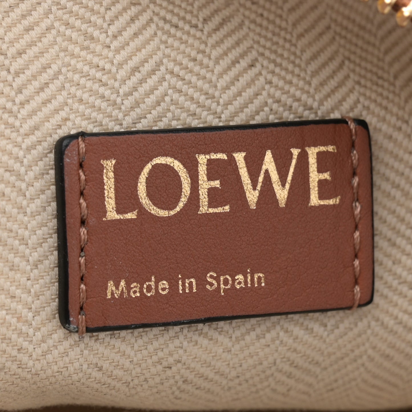 Jacquard Anagram Calfskin Small Cubi Bag  Ecru Tan