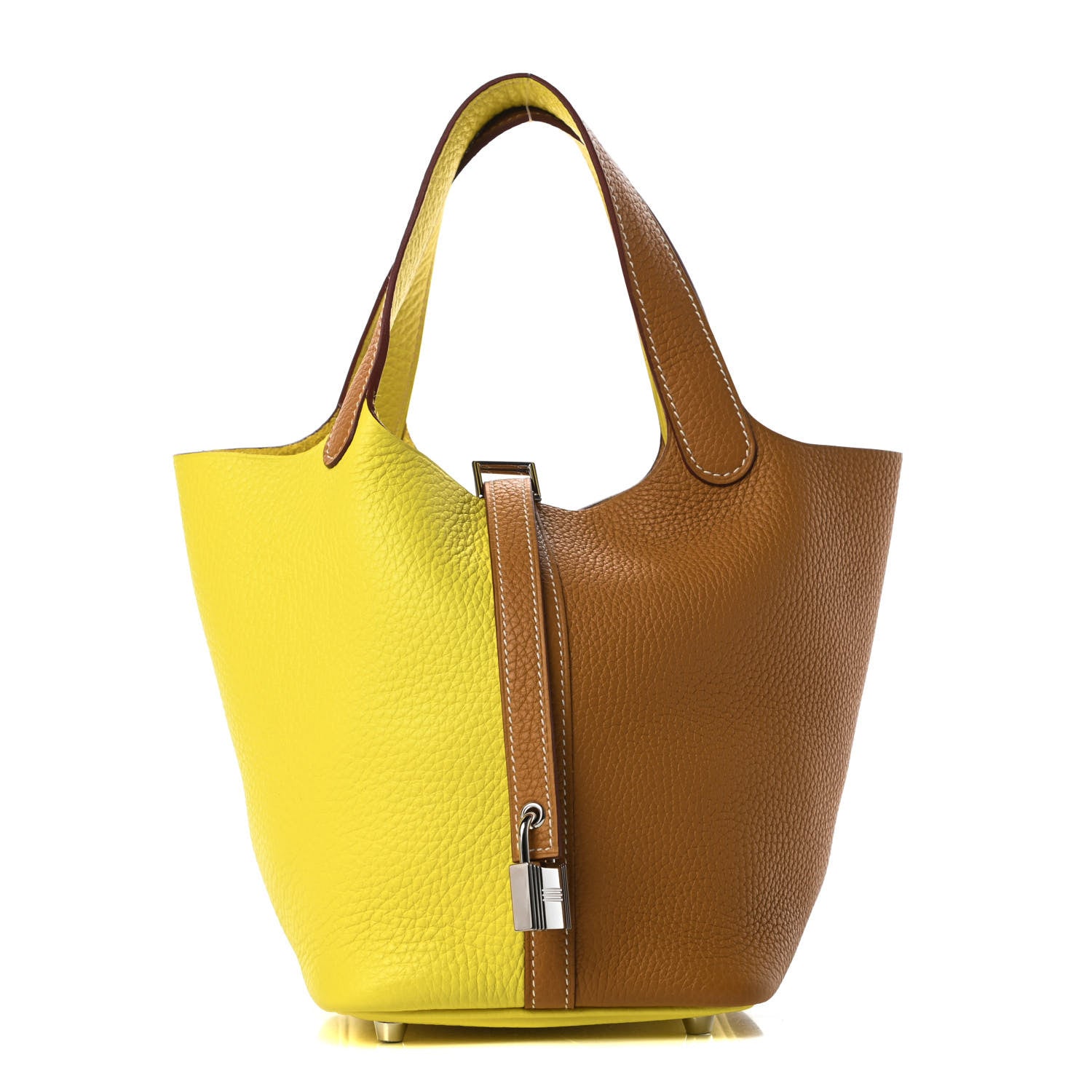 Hermes Taurillon Clemence Picotin 18 PM Lime Sesame 1 of 11