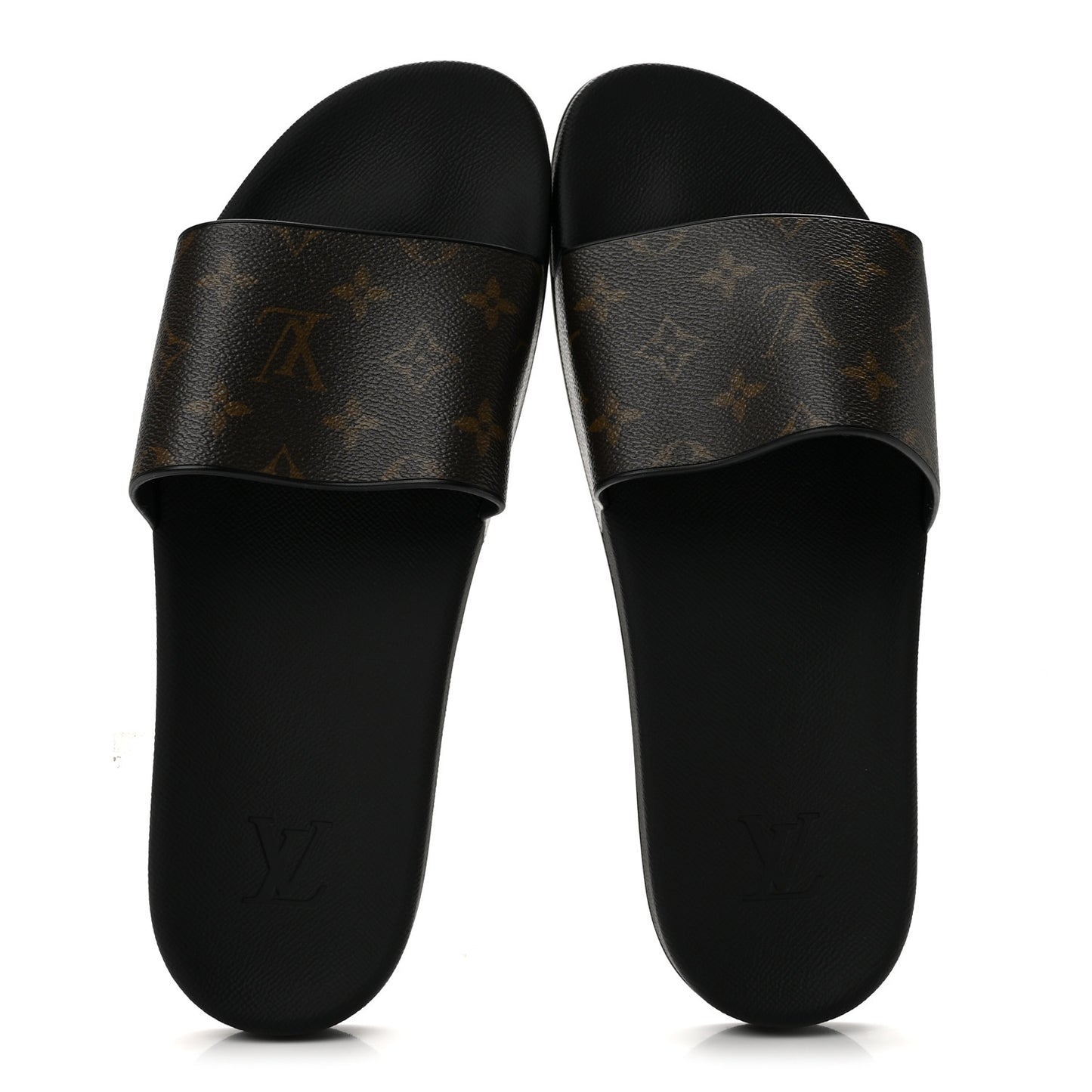 Rubber Monogram Mens Waterfront Mules 10 Macassar