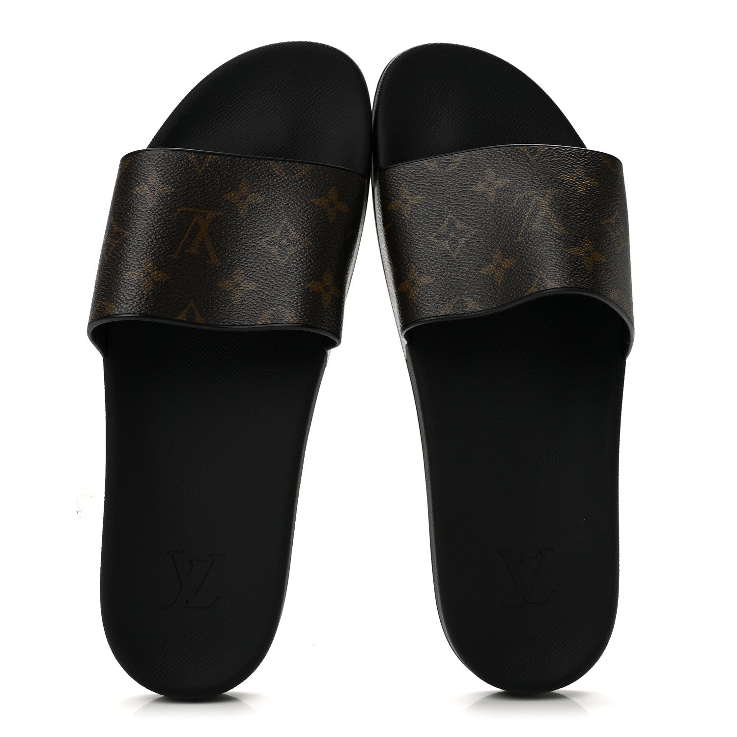 Louis Vuitton Rubber Monogram Mens Waterfront Mules 10 Macassar 2 of 10