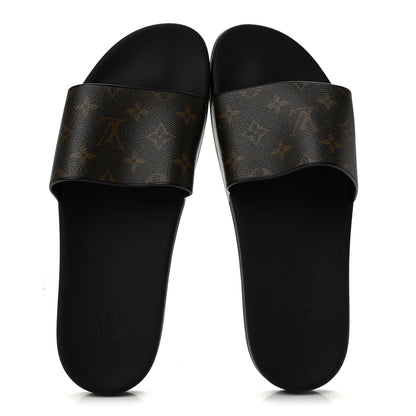 Louis Vuitton Rubber Monogram Mens Waterfront Mules 10 Macassar 2 of 10