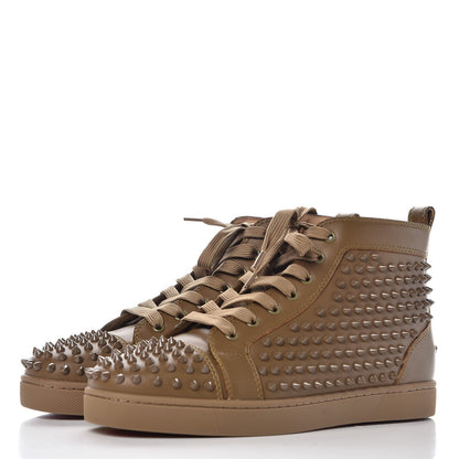 Christian Louboutin Calfskin Mens Lou Spikes Flat Sneakers 42 3 of 8