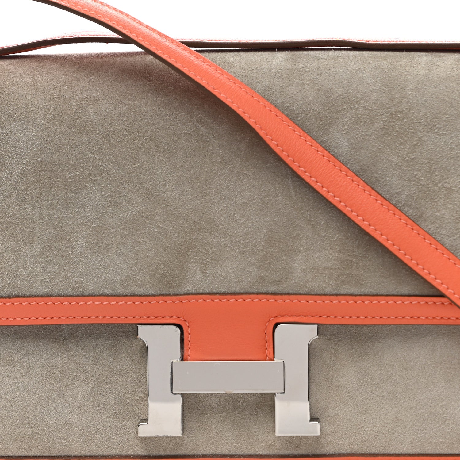 Hermes Veau Doblis Suede Swift Constance Elan 25 Gris Tourterelle Crevette 8 of 11