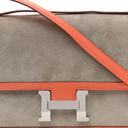 Hermes Veau Doblis Suede Swift Constance Elan 25 Gris Tourterelle Crevette 8 of 11
