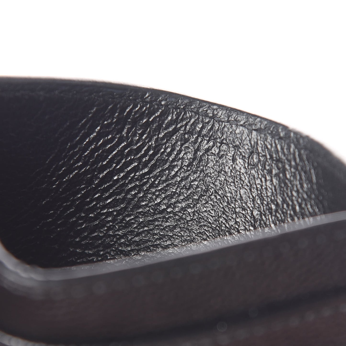 Grain De Poudre Matelasse Chevron Monogram Credit Card Case Black