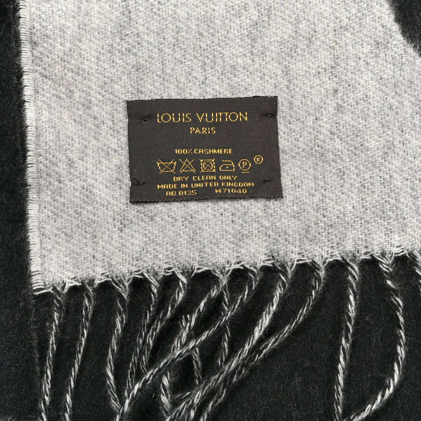 Cashmere Monogram Reykjavik Scarf Black