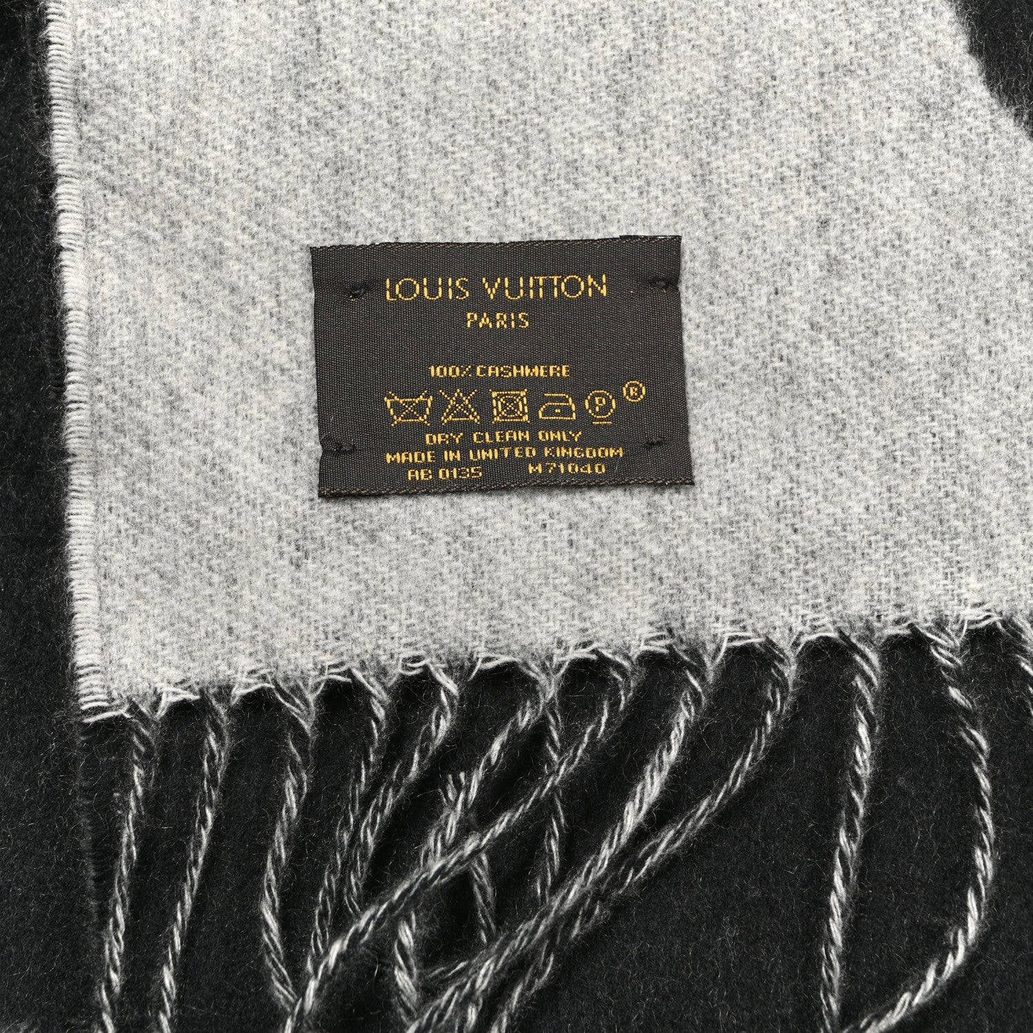 Louis Vuitton Cashmere Monogram Reykjavik Scarf Black 3 of 3