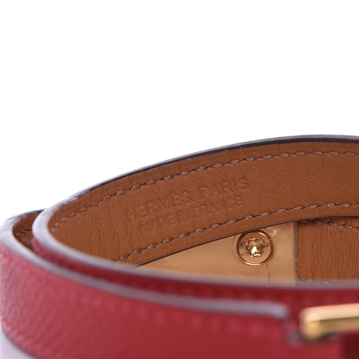 Epsom Rivale Double Tour Bracelet M Rouge Casaque