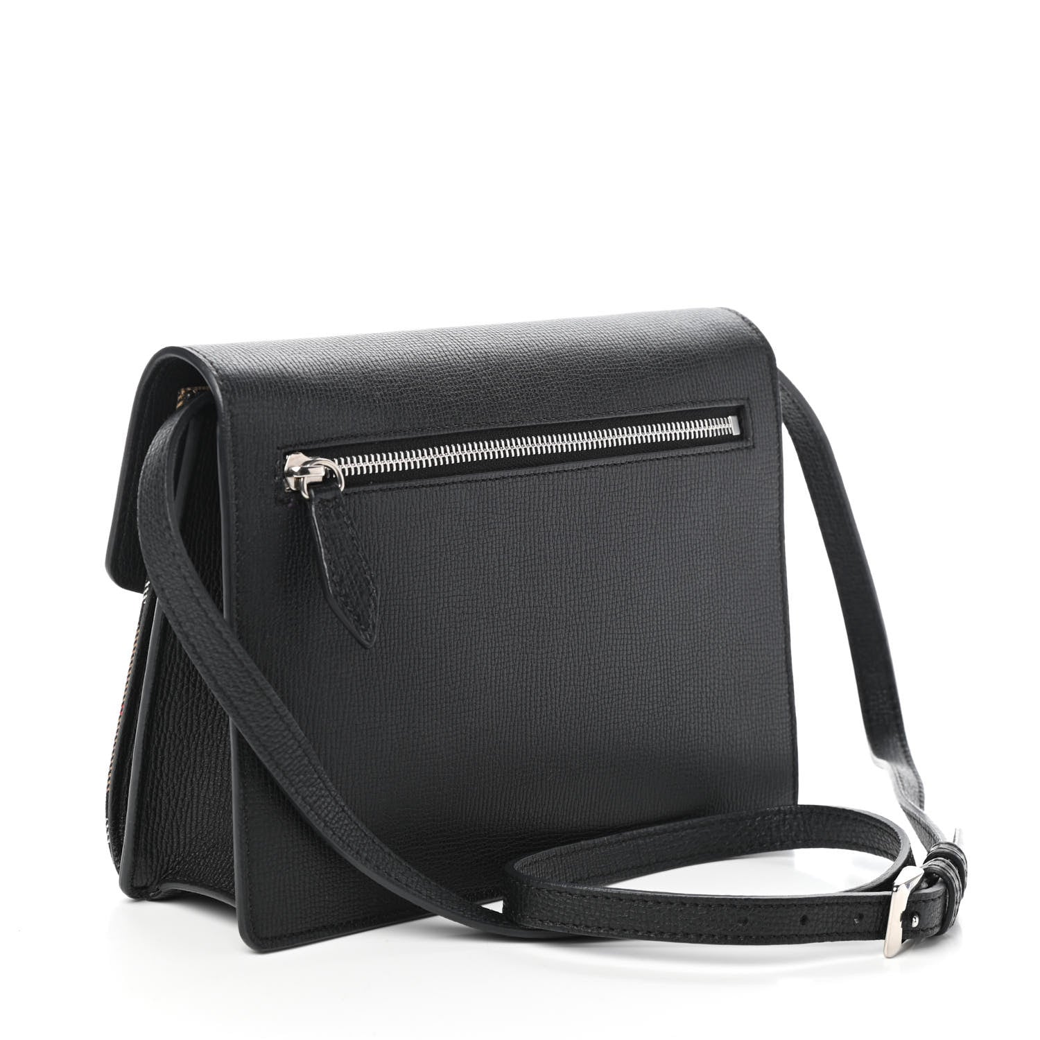 Burberry Derby Calfskin Vintage Check Small Macken Crossbody Bag Black 3 of 8