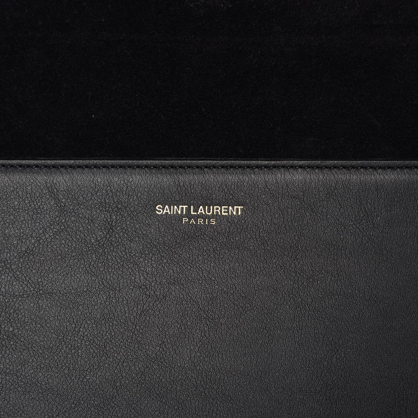 Calfskin Classic Y Ligne Clutch Black