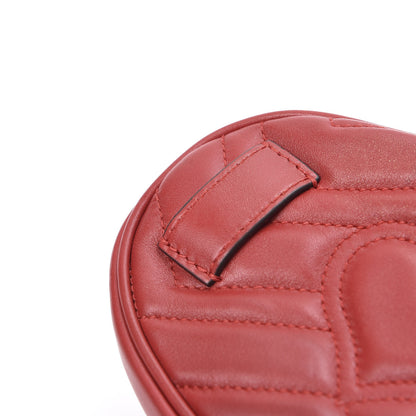 Gucci Calfskin Matelasse GG Marmont Belt Bag 95 38 Hibiscus Red 8 of 14