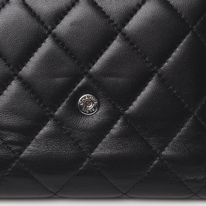 Chanel Lambskin Quilted Compact Flap Wallet Black 10 of 11