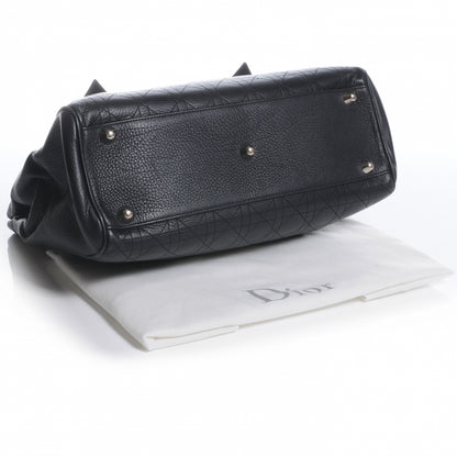 Christian Dior Leather Cannage Stitched Tote Black 4 of 7