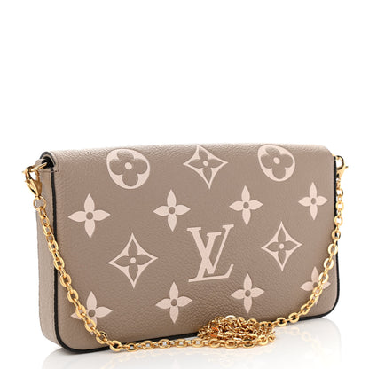 Louis Vuitton Empreinte Monogram Giant Felicie Pochette Tourterelle Creme 4 of 10