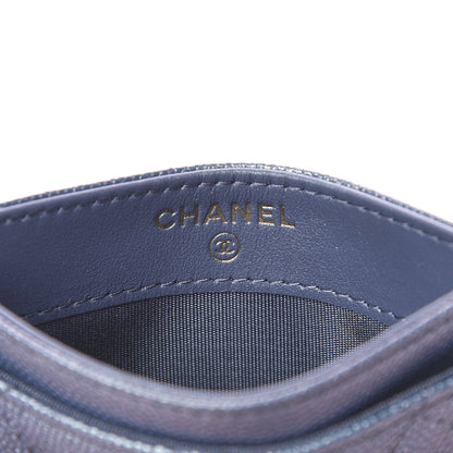 Chanel Iridescent Caviar Quilted Card Holder Dark Blue 6 of 9