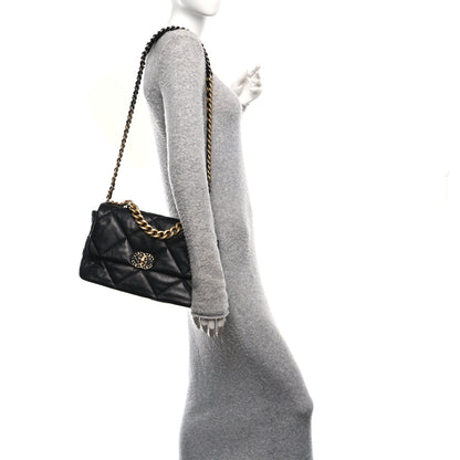 Chanel Lambskin Quilted Large Chanel 19 Flap Black 2 of 10