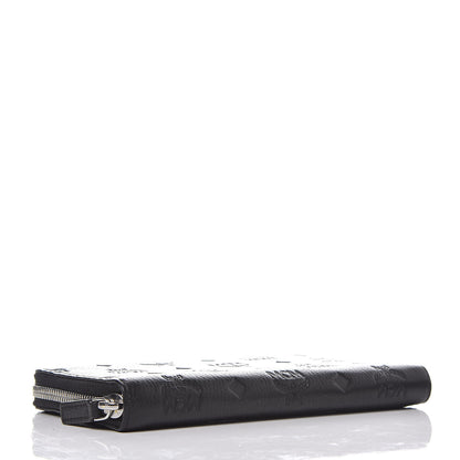 MCM Calfskin Ottomar Monogram Klara Zip Wallet Black 4 of 8