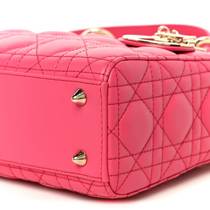 Christian Dior Lambskin Cannage Small My ABCDior Lady Dior Passion Pink 10 of 10