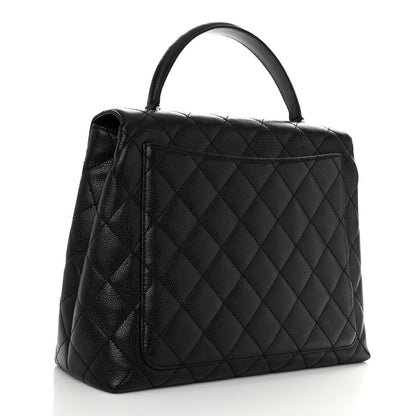 Chanel Caviar Quilted Jumbo Kelly Flap Black 3 of 12