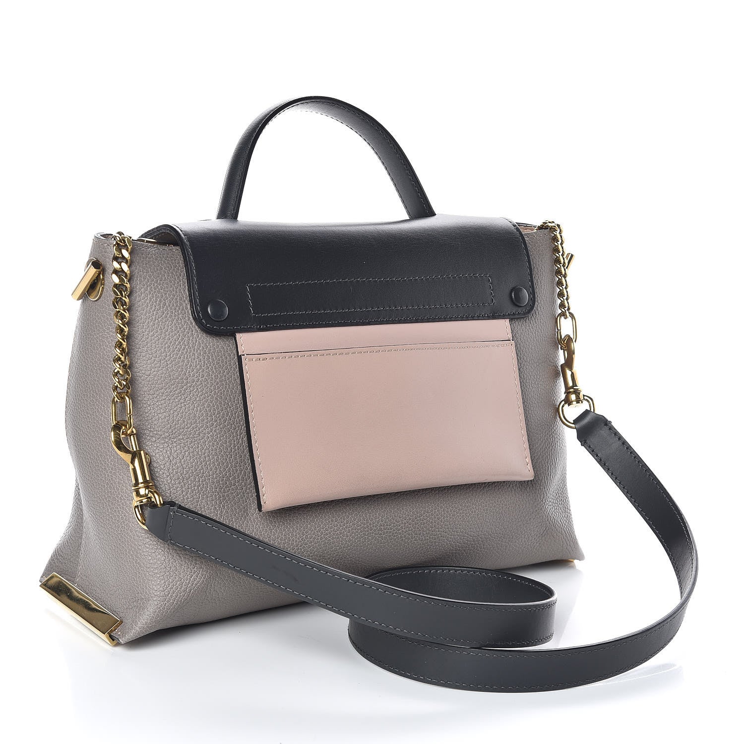 Chloe Calfskin Medium Clare Top Handle Bag Motty Grey 4 of 13