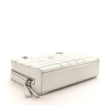Chanel Lambskin Stitched Chocolate Bar Shoulder Bag White 4 of 10