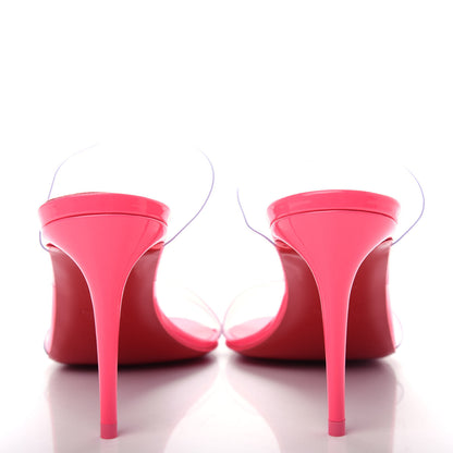 Christian Louboutin Patent PVC Just Nothing 85 Slide Sandals 37.5 Magnifique 7 of 10