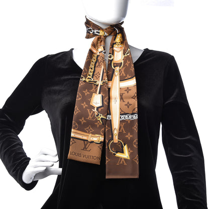 Louis Vuitton Silk Monogram Confidential Bandeau Brown 2 of 5