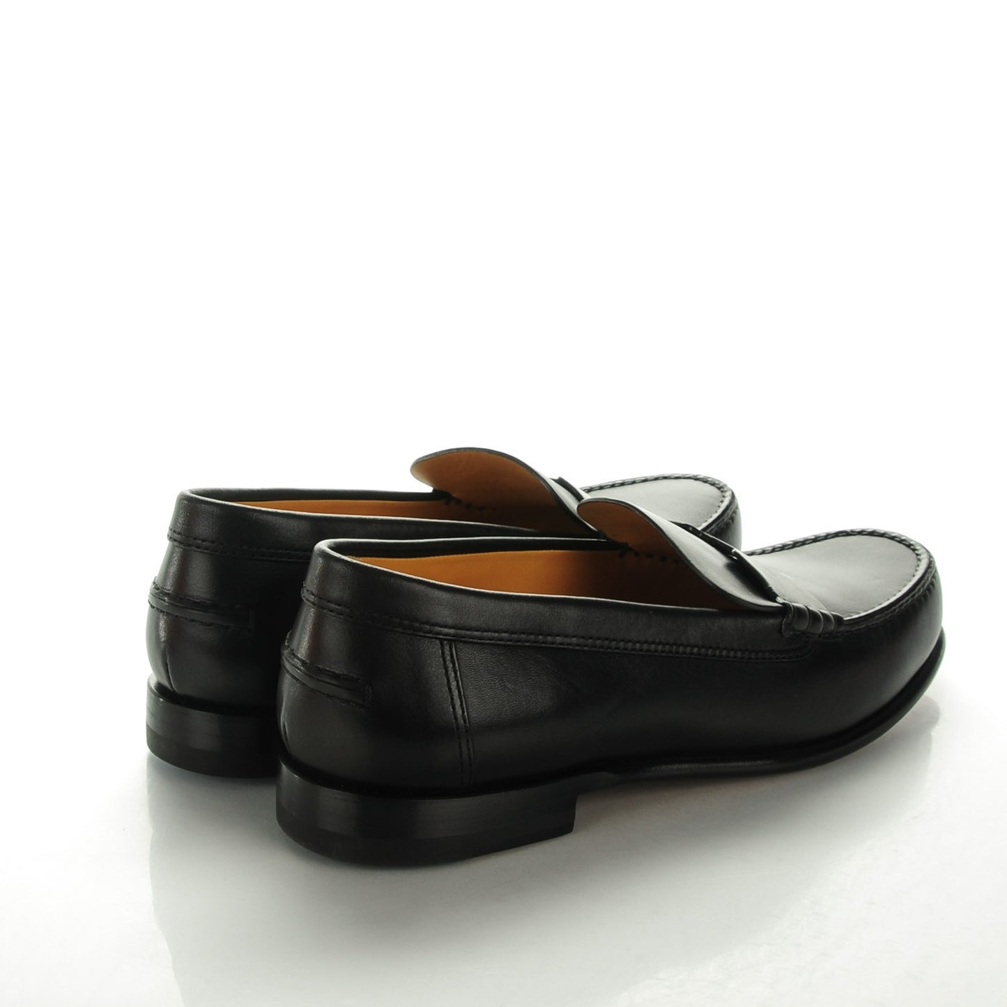 Tuscan Calfskin Kennedy Moccasin Loafers 38 Black