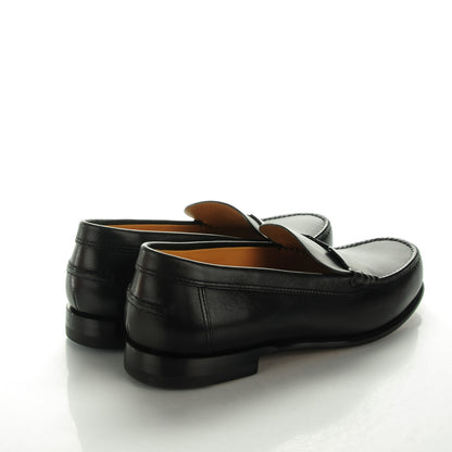 Hermes Tuscan Calfskin Kennedy Moccasin Loafers 38 Black 4 of 8