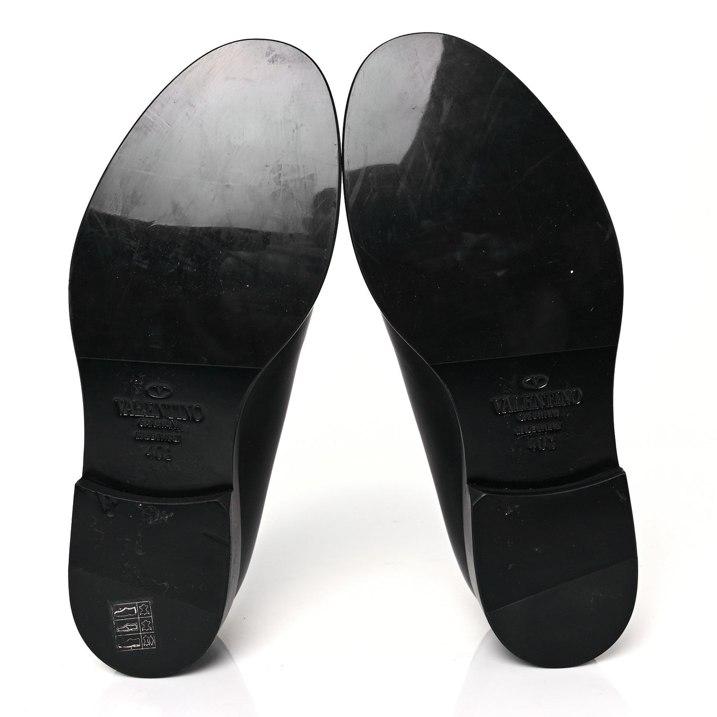 Nappa Mens Rockstud Loafers 40.5 Black
