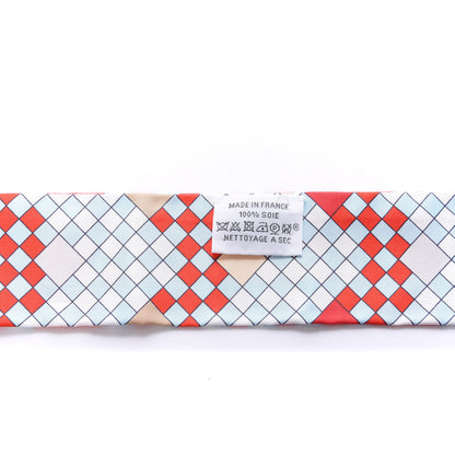 Hermes Silk Colliers De Chiens Remix Twilly Rouge Ciel Gris Perle 4 of 4